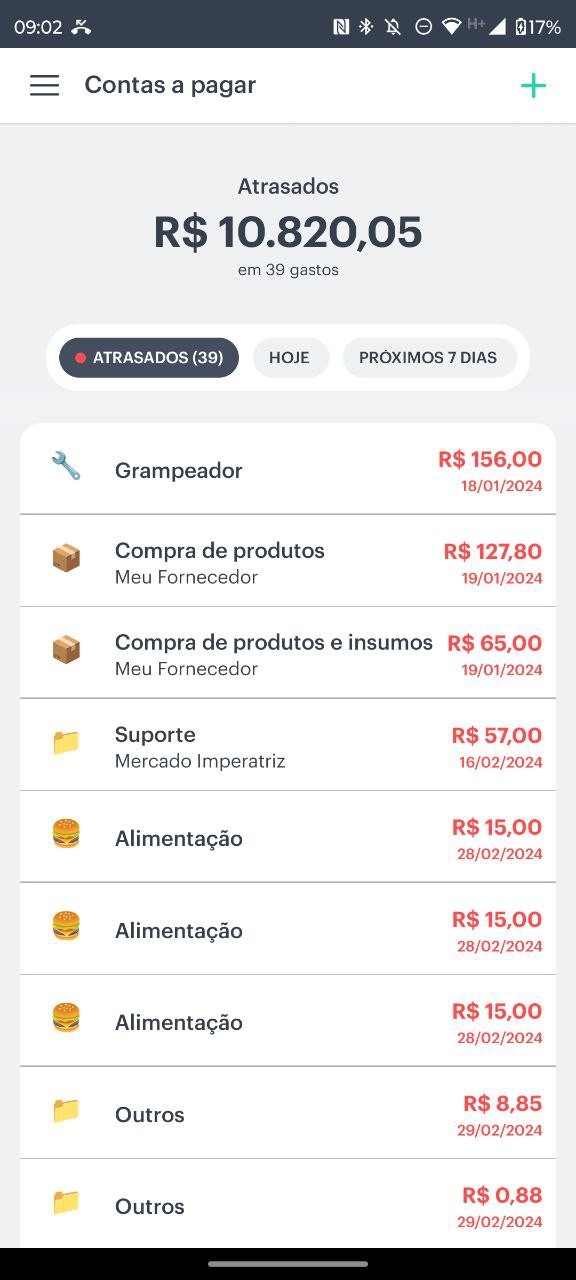 Kyte Controle · contas a pagar